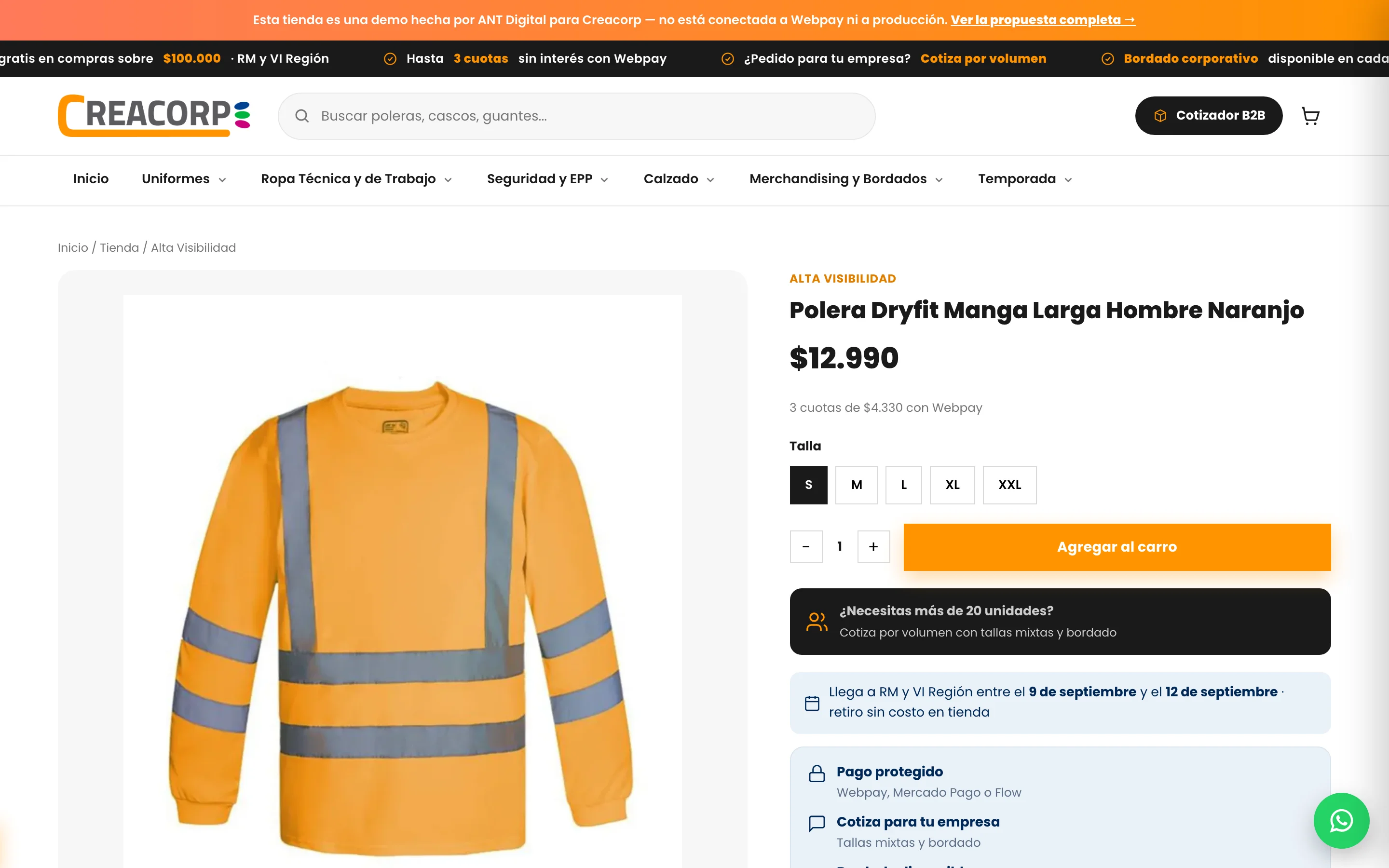 Ficha de producto de la tienda nueva