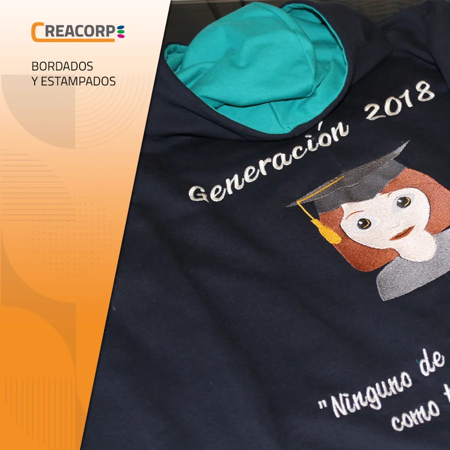 Bordado corporativo real hecho por Creacorp